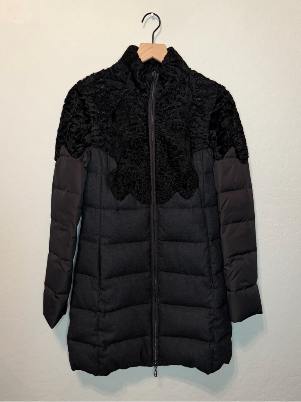 Maximilian for Bloomingdale’s Karakul Persian Lamb Down Jacket XS